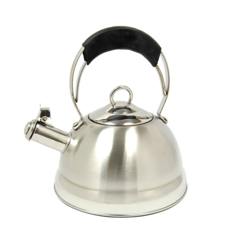 Steppes 2.8 Qt. Stainless Steel Whistling Tea Kettle with Purple Color  Handle - Evco Trading Co., Ltd.