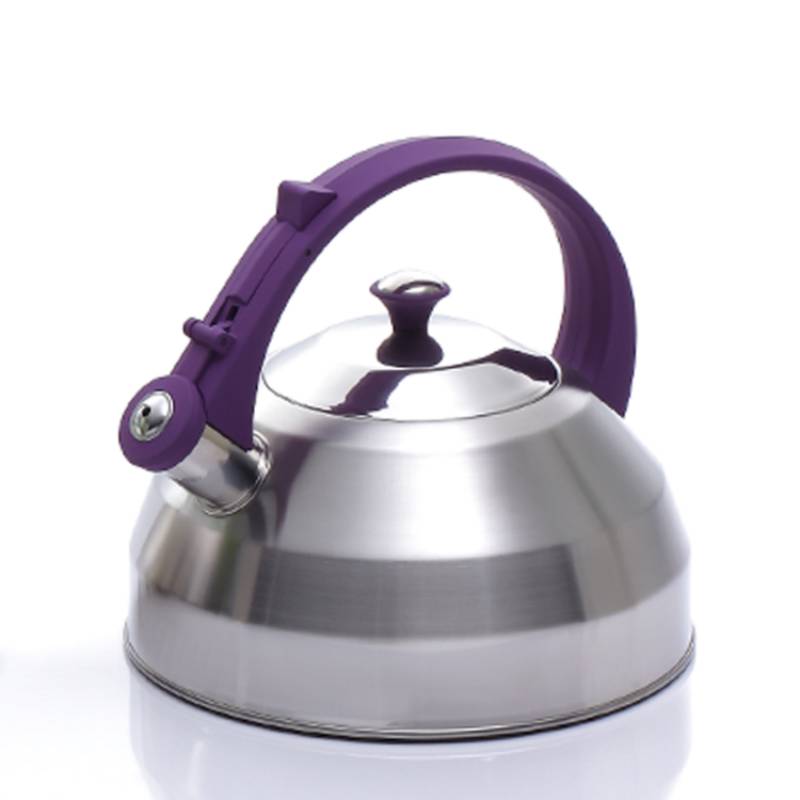Steppes 2.8 Qt. Stainless Steel Whistling Tea Kettle with Purple Color  Handle - Evco Trading Co., Ltd.